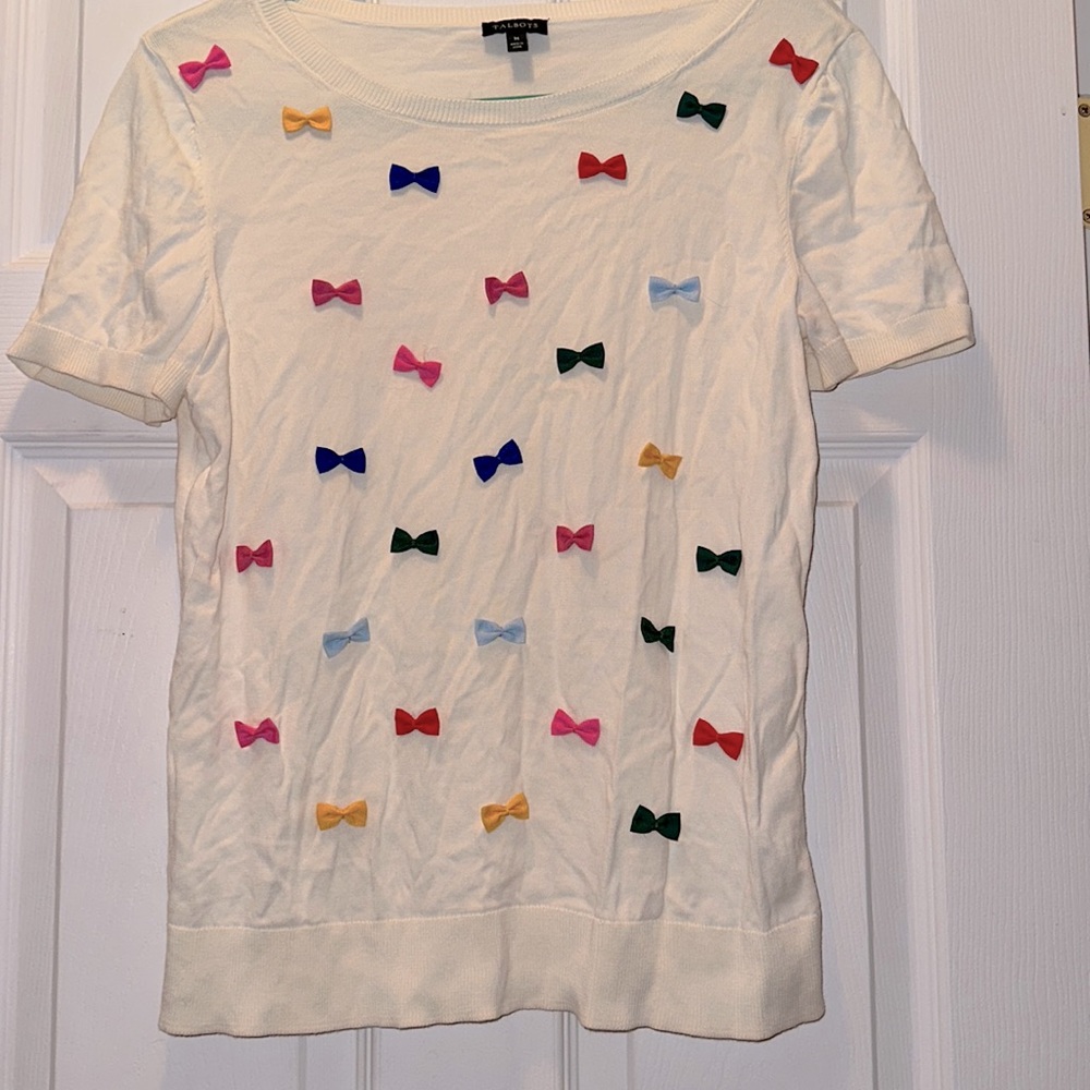 Talbots short sleeve sweater shirt. Size M.